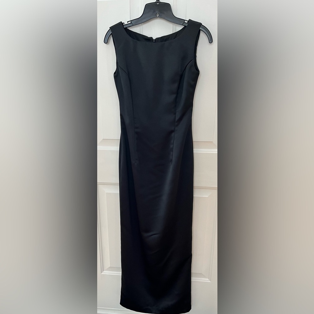 Elegant Black Satin Dress